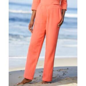 Draper's & Damon's Easy Breezy Pants Sz 2X Pull-On Elastic Waist Crinkle Gauze